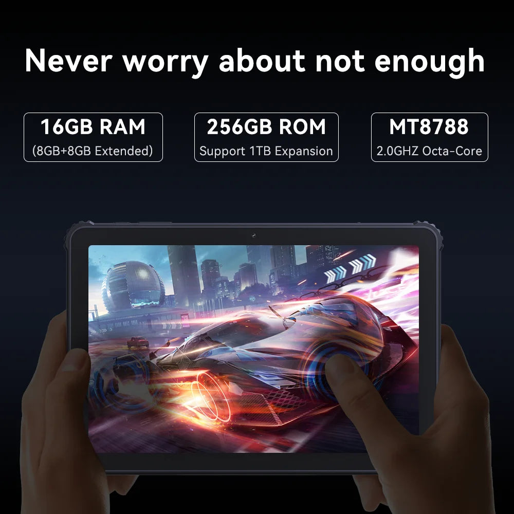 Cubot TAB KINGKONG - 10.1" Rugged Tablet - IP68 Waterproof - 16GB+256GB - 10600mAh