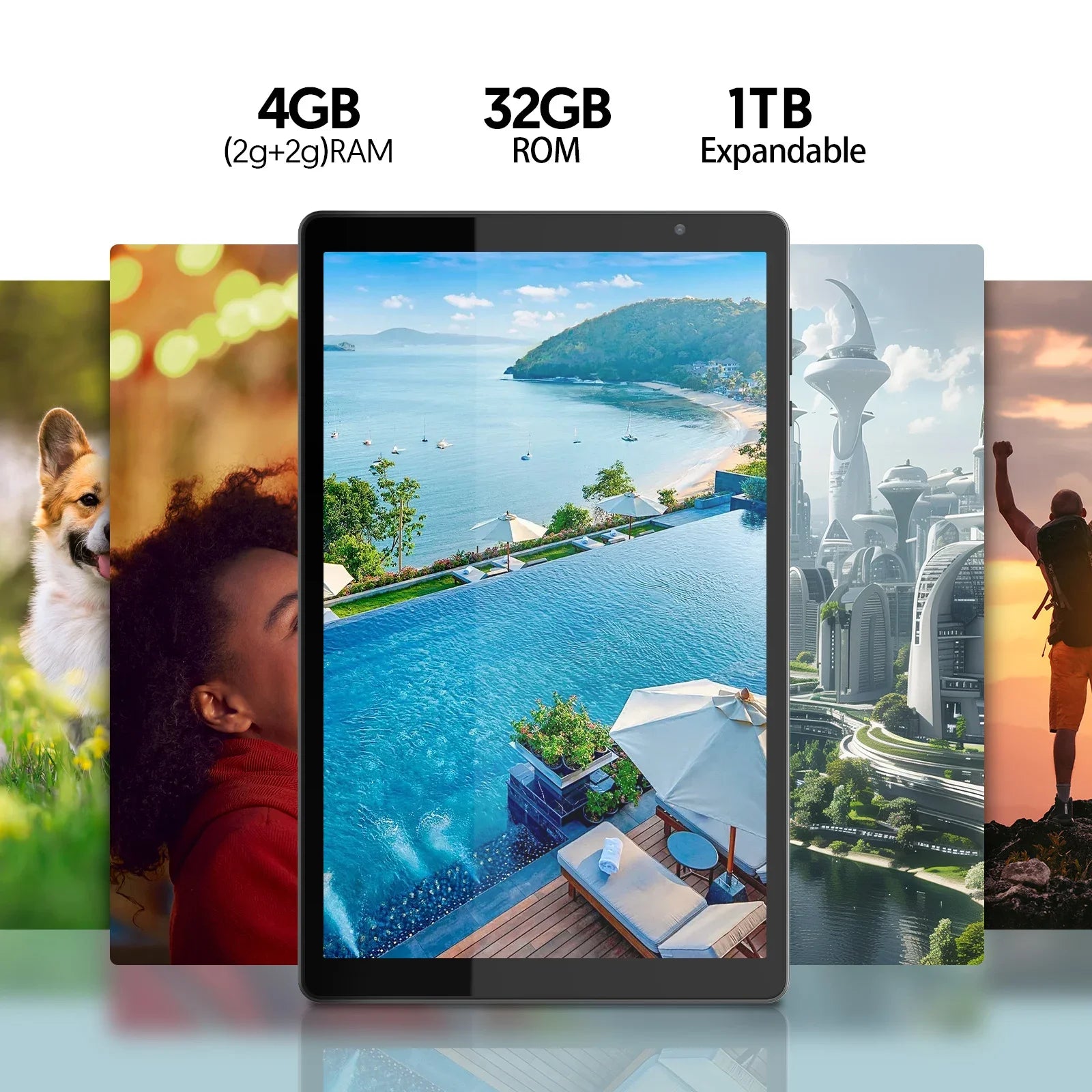 Android 14 Tablet 10" - 4GB+32GB - 5G WiFi - 6000mAh Battery