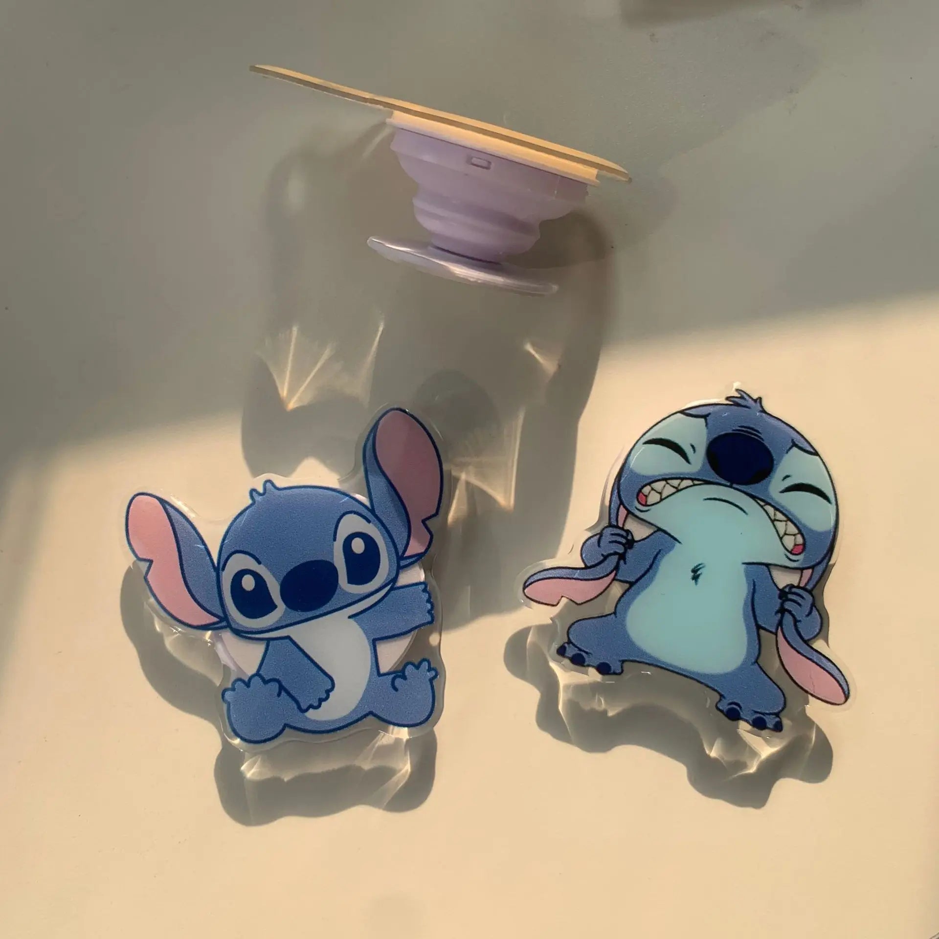 Stitch Phone Holder - Foldable - Retractable Air Cushion - Cute Anime Design