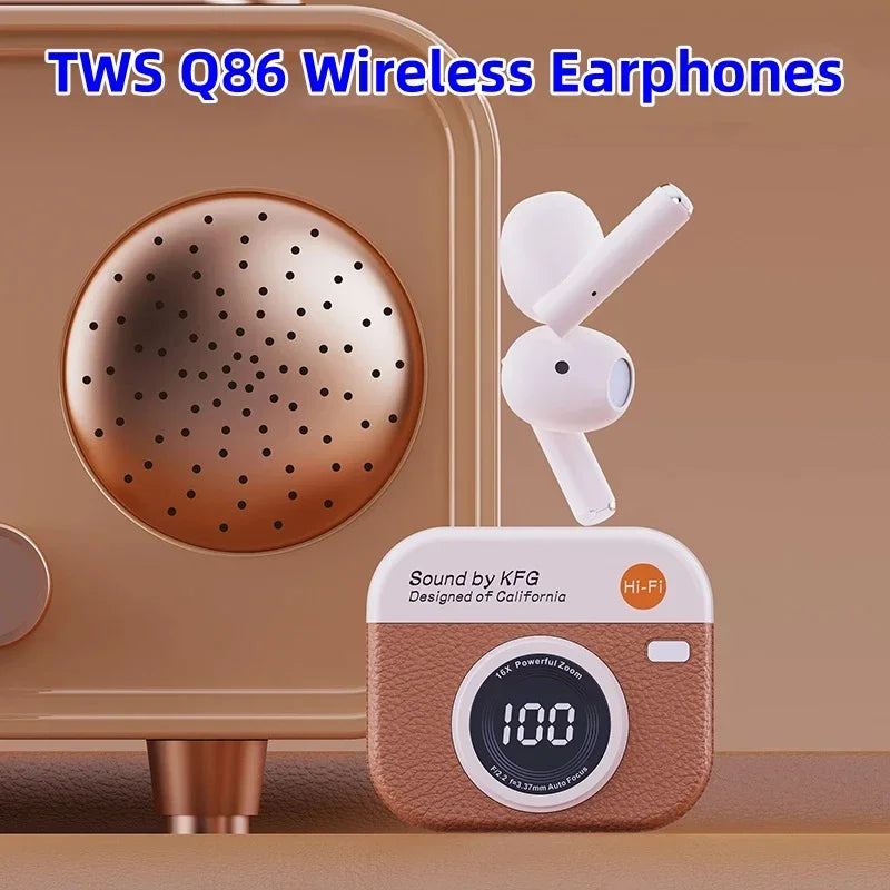 Q86 TWS Earbuds - Bluetooth 5.0 - LED Display - Hi-Fi Bass - 25h Battery