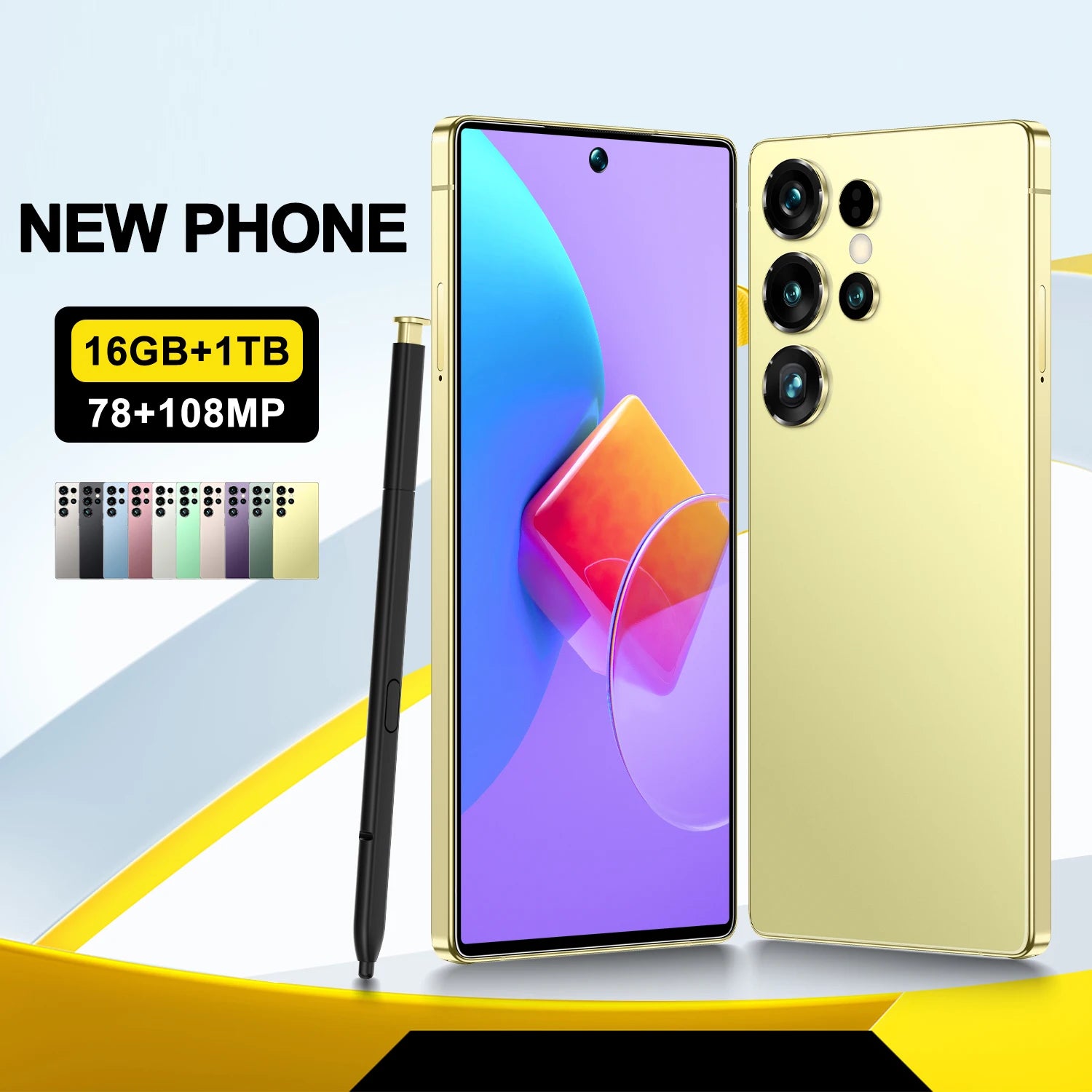 Qualcomm8 Gen2 Smartphone - 16GB+1TB - 108MP Camera - 7800mAh - 5G Android 14