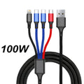 4-in-1 Multi Charging Cable - Lightning/Micro/Type-C - Fast Charging - Universal