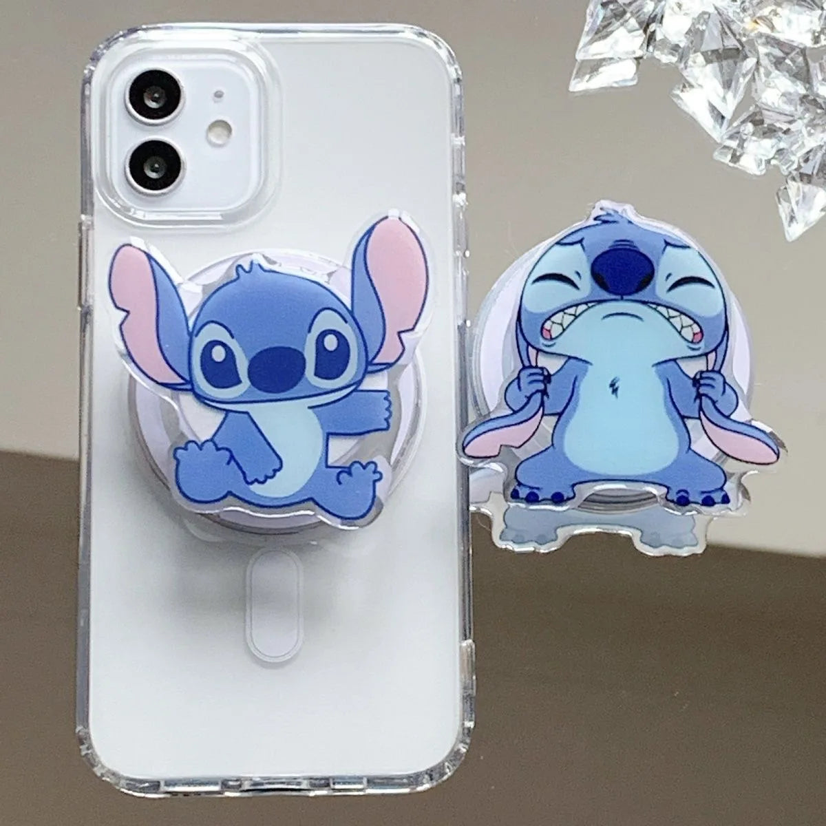 Stitch Phone Holder - Foldable - Retractable Air Cushion - Cute Anime Design
