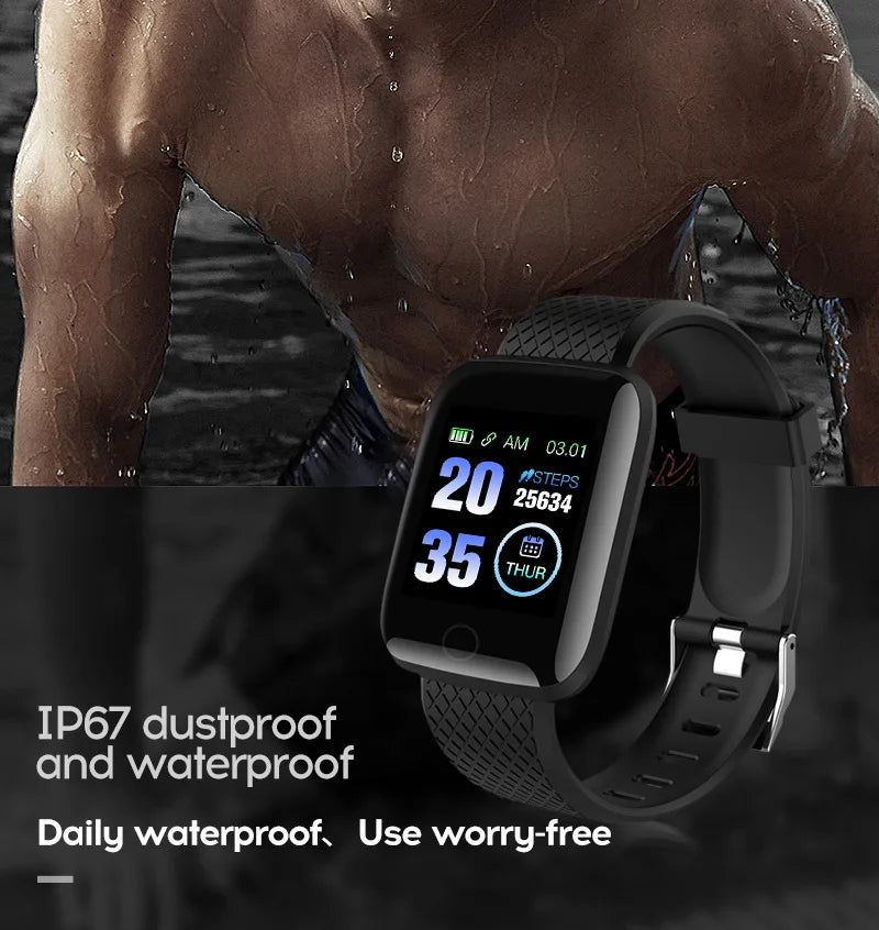116plus Smartwatch - IP67 Waterproof - Full Touch - Fitness Tracker - Bluetooth