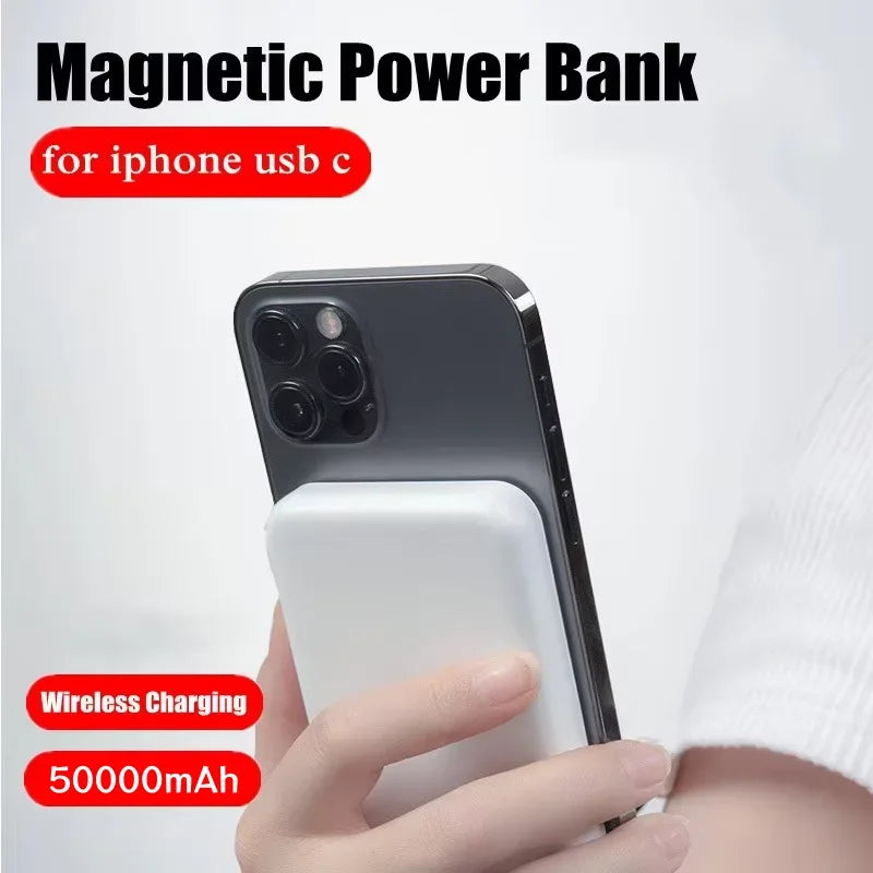 Magnetic Power Bank 50000mAh - 22.5W Wireless - MagSafe Compatible - For iPhone