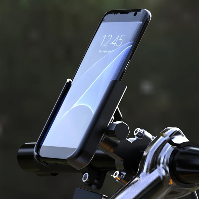 VIKEFON Aluminum Bike Phone Mount - 4-7" - GPS Compatible - Handlebar Mount