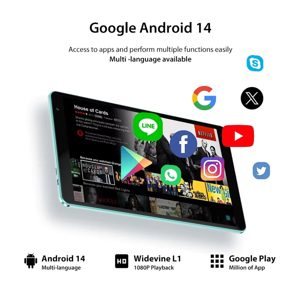 Teclast P85T Tablet 8" - Android 14 - 4GB+64GB - WiFi 6 - 5000mAh