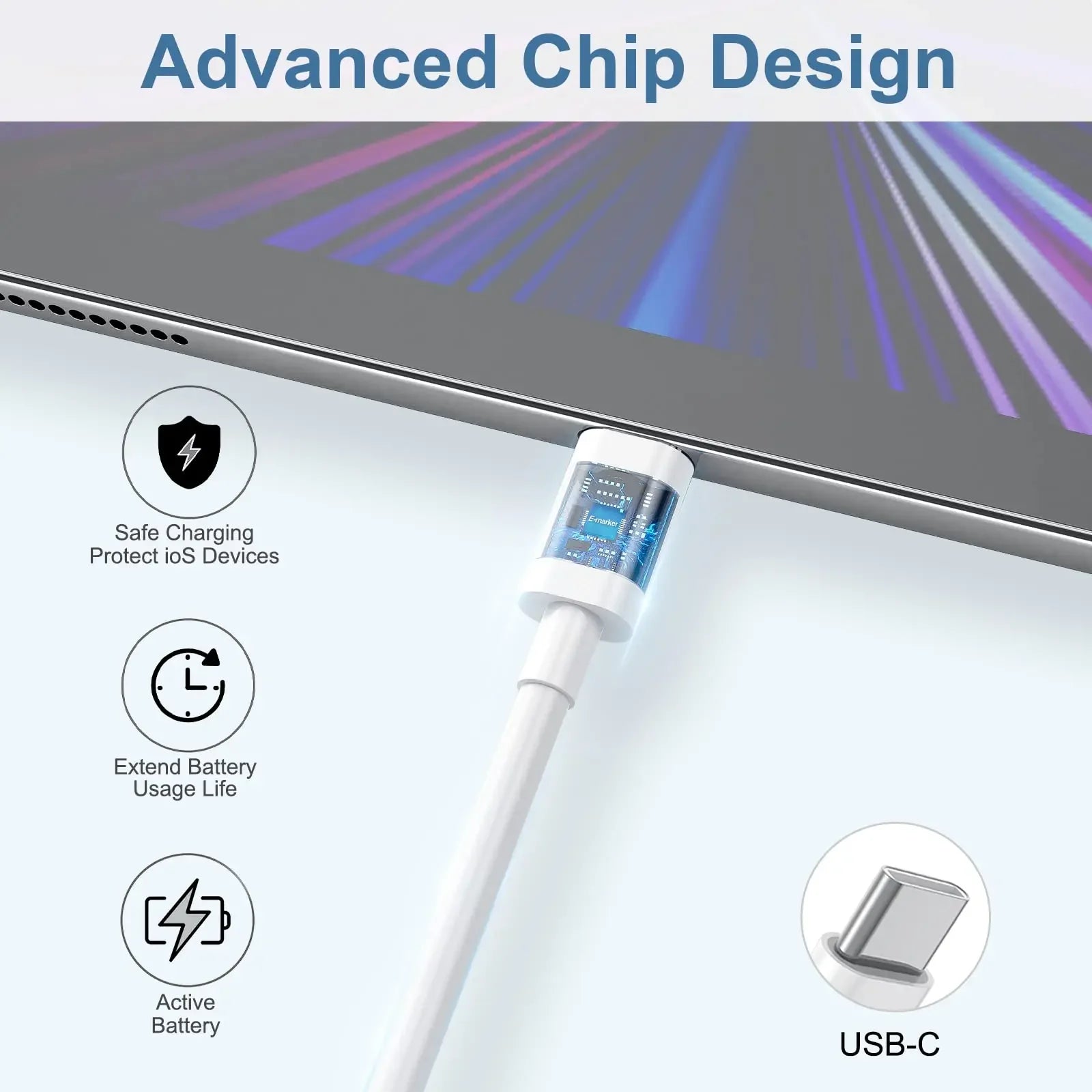 USB-C to USB-C Cable - Fast Charging - 1M/2M/3M - For iPhone 15/16 & Android