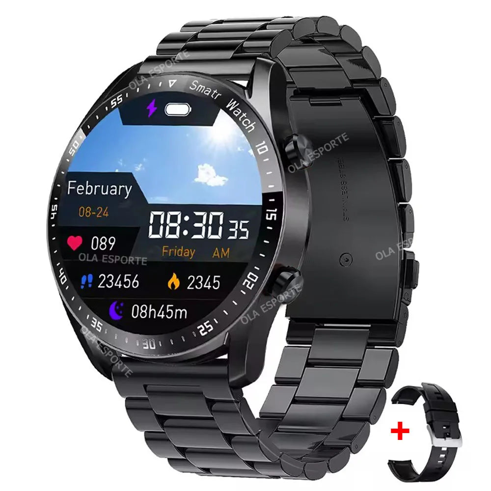 Smartwatch AMOLED - Bluetooth Call - 5ATM Waterproof - Full Touch - Weather
