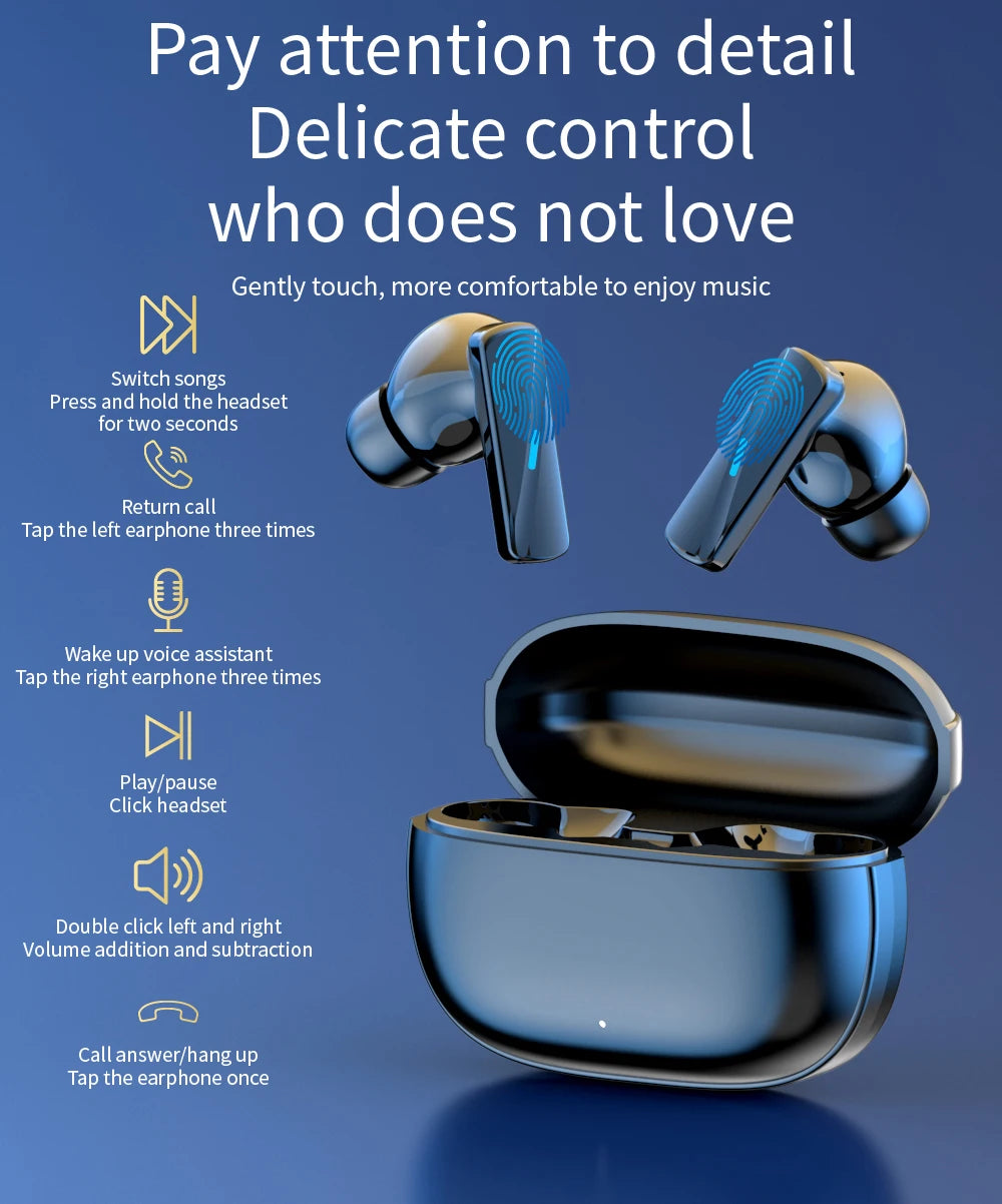 Noise Cancelling Earbuds - Bluetooth 5.3 - ANC Technology - 30h Battery