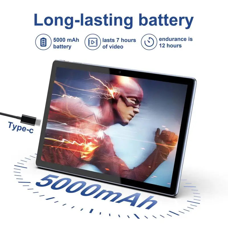 Android 11 Tablet 10.1" - 4GB+64GB - Octa-Core - 5000mAh - Dual Camera