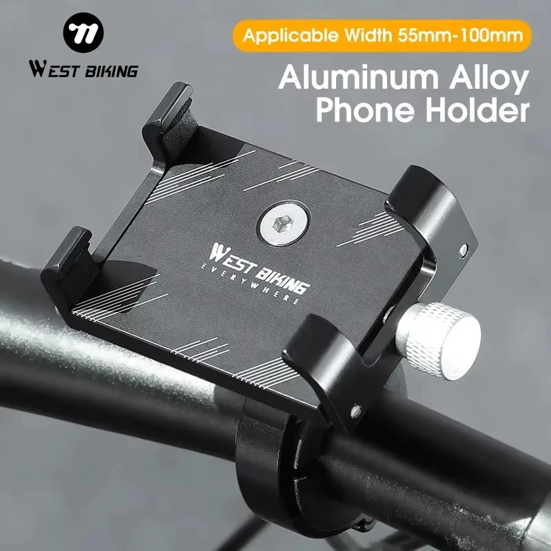 WEST BIKING Bike Phone Mount - Aluminum - Lightweight - MTB & Road Bike