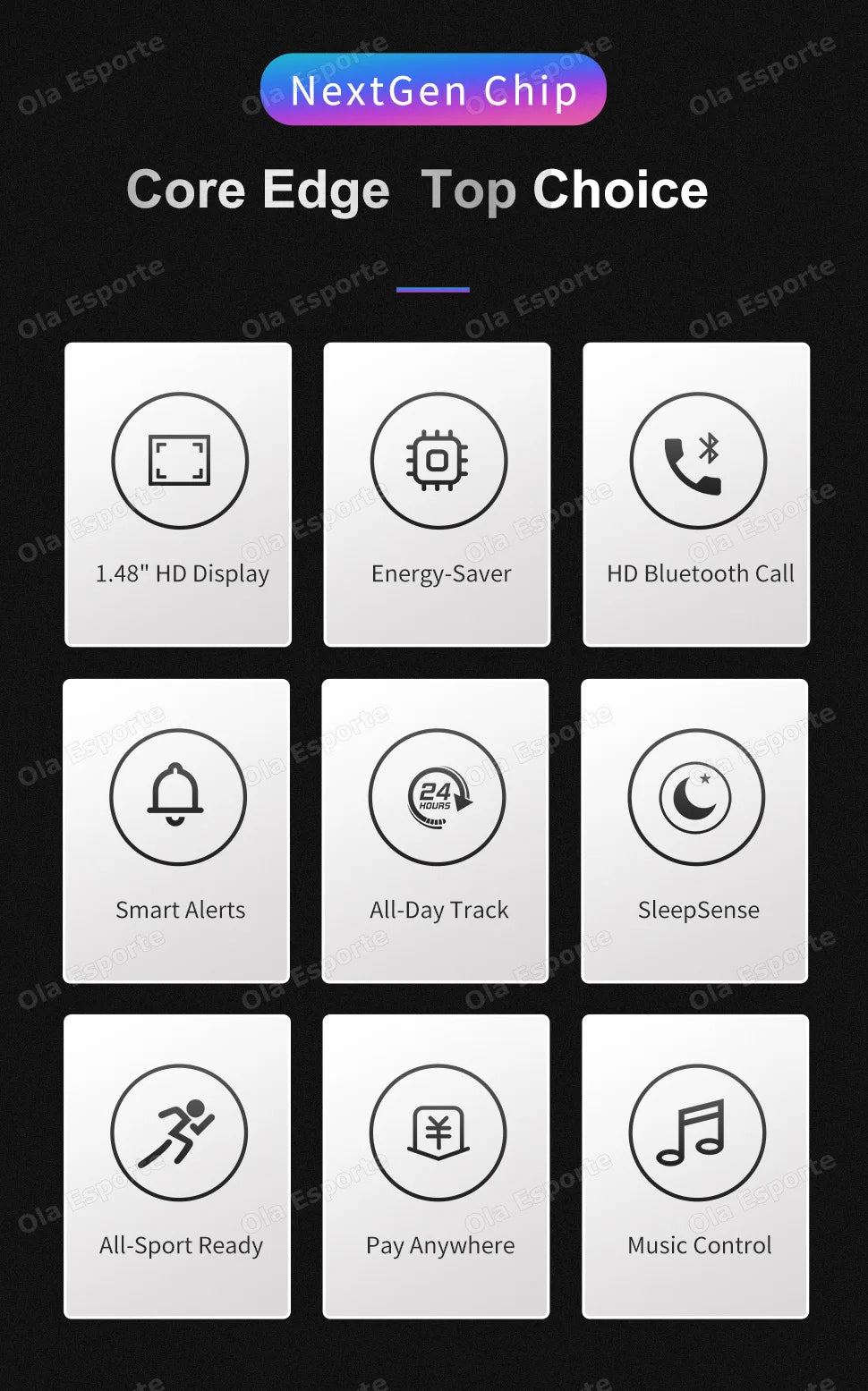 Smartwatch AMOLED - Bluetooth Call - 5ATM Waterproof - Full Touch - Weather