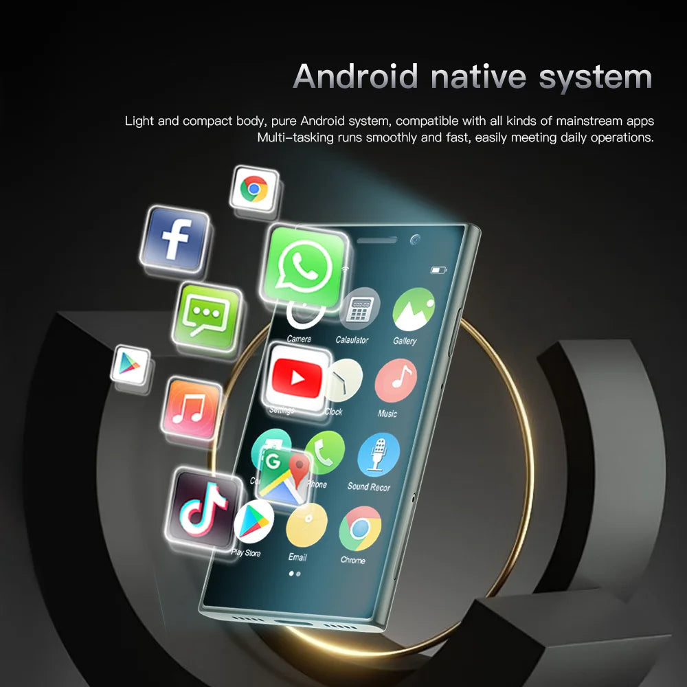 SERVO S24 Mini 4G - Compact Smartphone - Android - Facial Unlock - 2000mAh