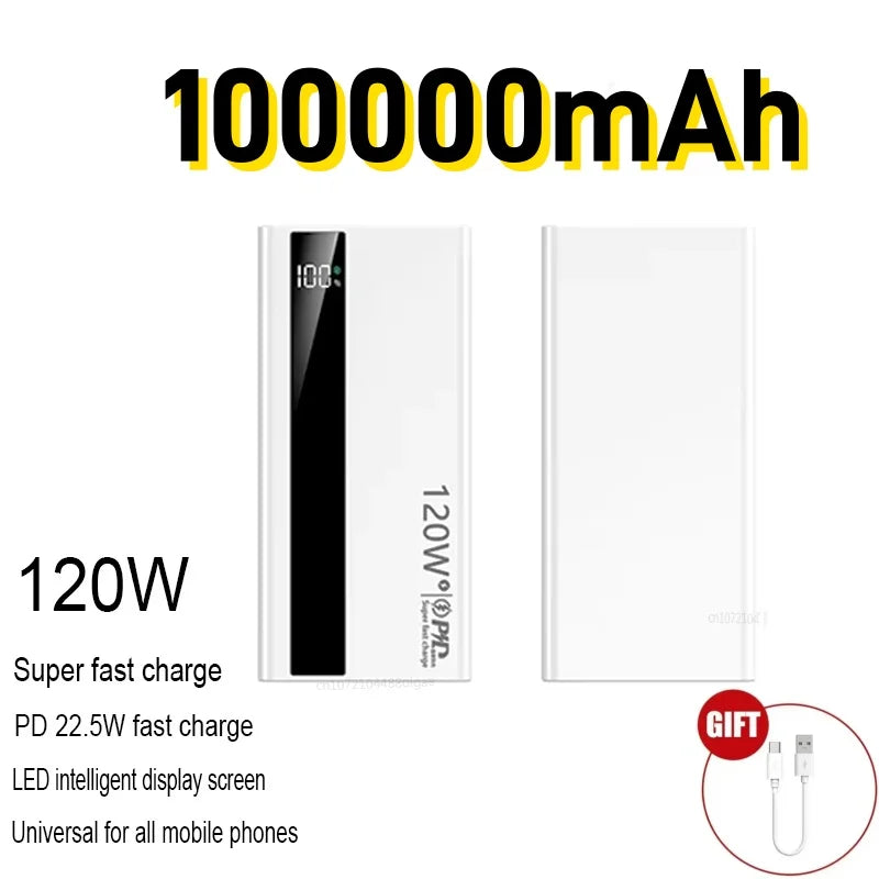 Power Bank 500000mAh - 120W Fast Charging - PD 20W - Ultra-High Capacity
