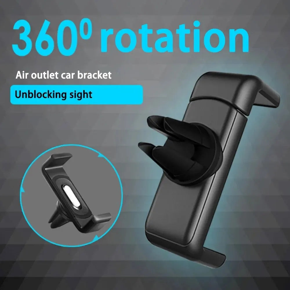 Car Air Outlet Phone Holder - ABS - Universal Clip - Interior Mount