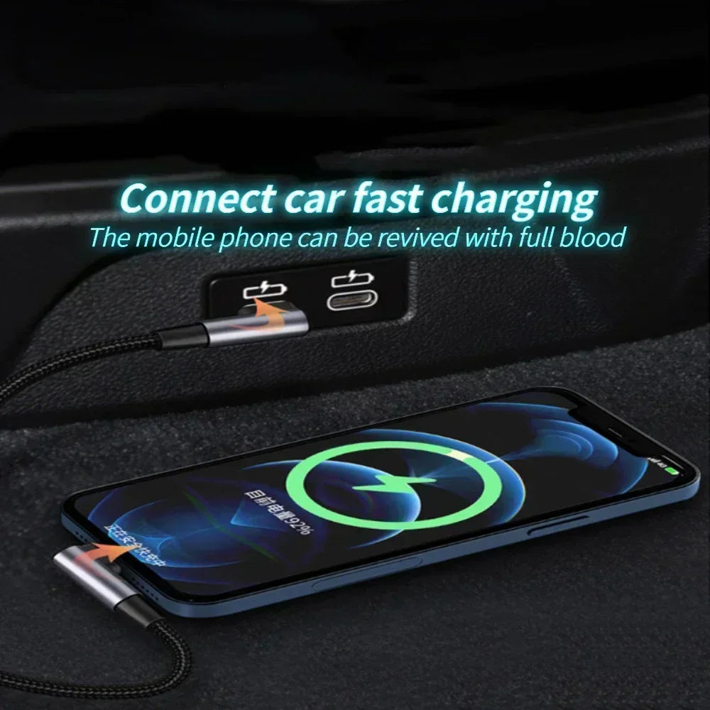 USB-C to Lightning Cable 27W - 90° Elbow - PD Fast Charging - 0.5M/1M/2M