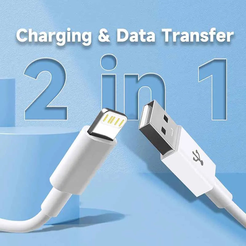 Lightning Cable - USB-A to Lightning - Fast Charging - 1M/2M/3M - For iPhone