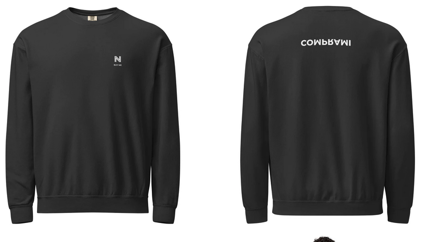 NEXØ Crewneck Sweatshirt - Vintage Garment-Dyed