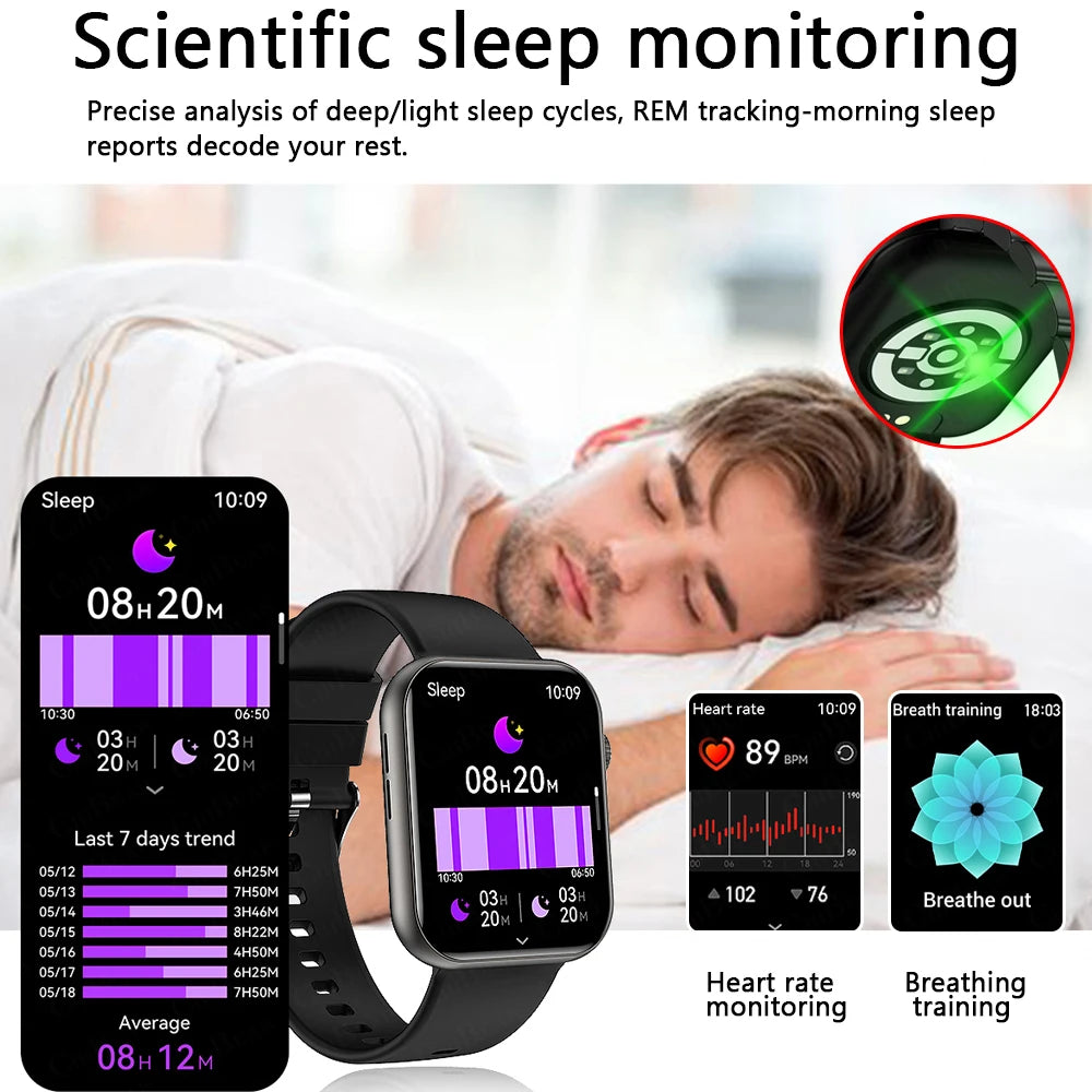 Smartwatch 1.9" HD - Bluetooth Call - Heart Rate - Waterproof - Sports